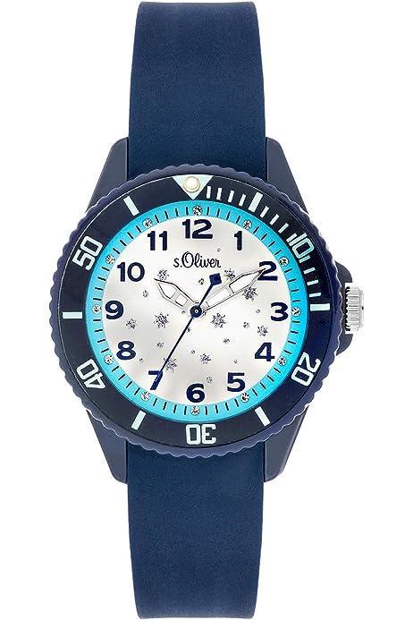 Ceas de mână cu quartz analog pentru copii s.Oliver cu curea din silicon