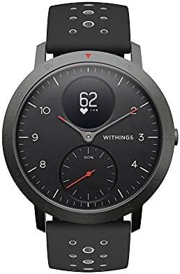 Withings Steel HR Sport - Ceas inteligent hibrid multisport, GPS conectat, ritm cardiac, nivel de fitness prin VO2max, urmărire a activității și a somnului, notificări