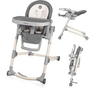 Scaun înalt pentru copii LIONELO Laurice pentru copii de la 6-36 luni (15 kg) Scaun înalt pentru copii 2 în 1 cu funcție balansoar (9 kg), 5 nivele de înălțime, reglare spătar și centură de siguranță pentru picioare (verde)