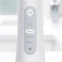 Irigator oral fără fir Oral-B AquaCare 6, 3 duze de schimb, agent de curățare interdentară, curățare delicată a dinților și gingii sănătoase, tehnologie Oxyjet, 3 moduri pentru îngrijirea dentară, cadou bărbat/femeie, alb/gri