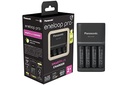 Panasonic eneloop SmartPlus 52055E40 Incarcator pentru 1-4 baterii AA/AAA NI-MH cu 4 indicatoare LED si 10 functii de securitate, Include baterii AA/Mignon, minim 2500 mAh, negru