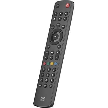 Telecomanda universala One For All contour TV URC1210, inlocuitor ideal, pentru toate tipurile de televizoare, cu functie de invatare, pentru toate marcile de televizoare, negru