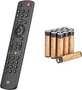 Telecomanda universala One For All contour TV URC1210, inlocuitor ideal, pentru toate tipurile de televizoare, cu functie de invatare, pentru toate marcile de televizoare, negru