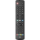 Telecomanda universala One For All contour TV URC1210, inlocuitor ideal, pentru toate tipurile de televizoare, cu functie de invatare, pentru toate marcile de televizoare, negru