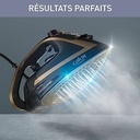 ROWENTA FV8064C0 Fier de călcat cu abur Calor Puregliss, 270 ml, negru și auriu