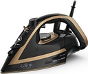 ROWENTA FV8064C0 Fier de călcat cu abur Calor Puregliss, 270 ml, negru și auriu