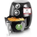 Friteuza Emerio SmartFryer AirFryer cu aer cald Prăjirea cu aer fierbinte fără ulei suplimentar Prăjire mai sănătoasă Volum de 3,6 litri Atingere rece Fără BPA Încălzire rapidă 1450 wați Bun cu 1,9 litri
