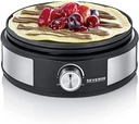 Combinație de crepe pentru fondue SEVERIN, set de fondue care se poate spăla în mașina de spălat vase cu 8 furculițe cu coduri de culori, combinație de aparat de creponat pentru fondue din oțel inoxidabil, negru, FO 2471