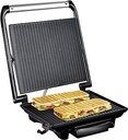 Grătar de contact Tefal Inicio GC241D | Pâine electric grătar/sandwich | Grătar cu conținut scăzut de grăsimi | Panini, pâine prăjită, friptură, legume | Plăci pentru grătar antiaderente | 2000W | 36,3x10,8x33,2cm | Oțel inoxidabil/negru