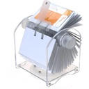 Genie Rotator Rotary Index Card Index (400 de cărți de vizită; index din 24 de părți; 200 de mâneci transparente; din acril de înaltă calitate; carcasă rotativă pentru carduri)