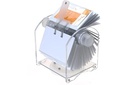 Genie Rotator Rotary Index Card Index (400 de cărți de vizită; index din 24 de părți; 200 de mâneci transparente; din acril de înaltă calitate; carcasă rotativă pentru carduri)