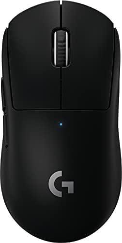 Mouse de gaming Logitech G PRO X SUPERLIGHT fără fir cu senzor HERO 25K, ultra ușor la 63 g, 5 butoane programabile, 70 de ore de viață a bateriei, picioare PTFE fără aditivi, PC/Mac - negru