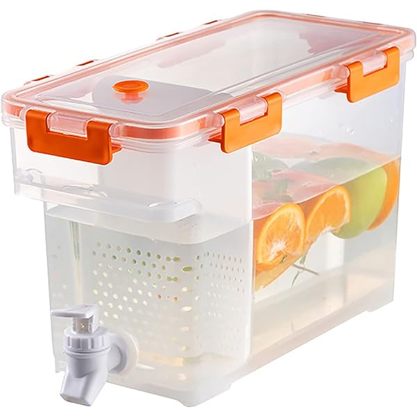 Dozator de băuturi 3L cu robinet, oală de apă din plastic, ceainic cu fructe, dozator de băuturi de capacitate mare, găleată reîncărcabilă cu apă cu gheață cu capac pentru băuturi reci.