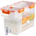 Dozator de băuturi 3L cu robinet, oală de apă din plastic, ceainic cu fructe, dozator de băuturi de capacitate mare, găleată reîncărcabilă cu apă cu gheață cu capac pentru băuturi reci.