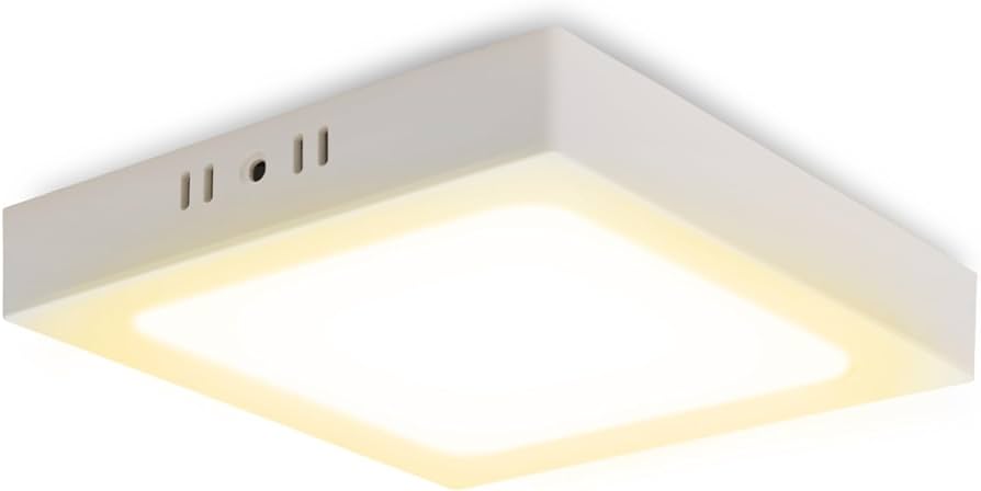Plafoniera Aigostar LED 18W 3000K, plafoniera 1980lm ideala pentru baie, balcon, hol, bucatarie, living, lampa de baie alb cald Ø22.6cm