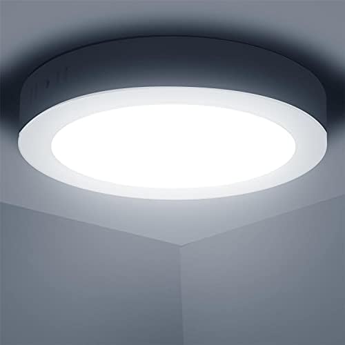Plafoniera Aigostar LED 18W 3000K, plafoniera 1980lm ideala pentru baie, balcon, hol, bucatarie, living, lampa de baie alb cald Ø22.6cm