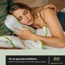 Pernă de recuperare BLACKROLL® (50 x 30 cm), pernă ortopedică pentru un somn odihnitor, pernă ergonomică cu geantă de călătorie pentru călătorie, pernă pentru gât din spumă de viscoză cu memorie, Fabricat în Germania