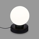 BRILONER - Lampă de noptieră cu întrerupător cu cablu, sticlă opal, dulie E14 max 25 wați, lampă de masă, lampă, lampă de birou, lampă de masă, lampă de birou, lampă de lectură pat, lampă de lectură, 12,6x15,7 cm, alb