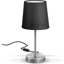 BRILONER - Lampă de noptieră cu întrerupător cu cablu, sticlă opal, dulie E14 max 25 wați, lampă de masă, lampă, lampă de birou, lampă de masă, lampă de birou, lampă de lectură pat, lampă de lectură, 12,6x15,7 cm, alb
