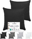 Față de pernă Barbons 80x80 Set de 2 - 165 g/m² Față de pernă certificată Oeko-TEX 100% bumbac jerseu Fete de pernă moi Față de pernă cu fermoar (80x80-antracit)
