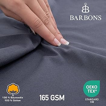 Față de pernă Barbons 80x80 Set de 2 - 165 g/m² Față de pernă certificată Oeko-TEX 100% bumbac jerseu Fete de pernă moi Față de pernă cu fermoar (80x80-antracit)