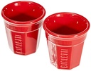Bialetti - Mini Express Kandisky: Setul Moka contine aparat de cafea pentru 2 cesti (90ml) + 2 cesti espresso, rosu, aluminiu