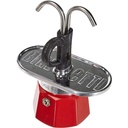Bialetti - Mini Express Kandisky: Setul Moka contine aparat de cafea pentru 2 cesti (90ml) + 2 cesti espresso, rosu, aluminiu