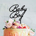 Cake topper cuplu de mireasa cu copii baieti [big boy, little boy] - decor acrilic decor negru decor tort de nunta decor tort decor de tort de nunta decor de tort de logodna