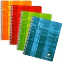 Clairefontaine 68761C - caiet spiralat 17x22 cm, 90 coli rigla frantuzeasca, 90g, culori asortate, 1 bucata