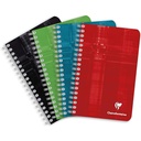 Clairefontaine 68761C - caiet spiralat 17x22 cm, 90 coli rigla frantuzeasca, 90g, culori asortate, 1 bucata
