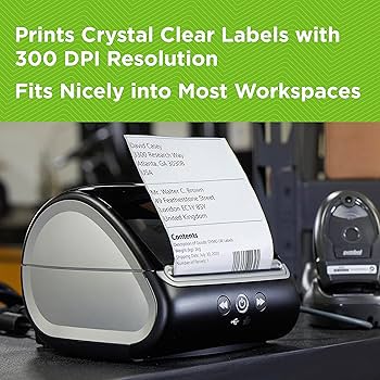 Imprimantă de etichete DYMO LabelWriter 5XL | recunoaștere automată a etichetelor | Mașină de etichetat care imprimă etichete de expediere foarte largi de la Amazon, DHL și altele | ideal pentru comerțul electronic | priza UE