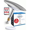 EDELER® dop de baie din 2 piese potrivire universală - dop de închidere pentru baie Ø 72 mm - dop de baie reglabil rezistent la rugină - pentru fiecare etanșare pentru cadă + etanșare alternativă GRATUITĂ