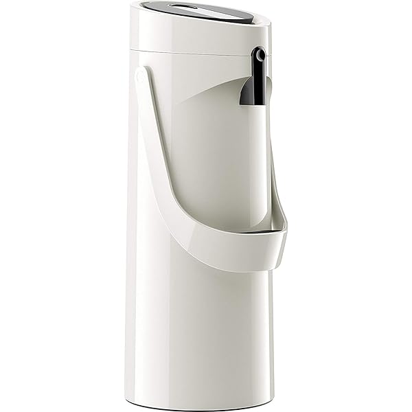 Emsa GmbH 515707 Flacon termos Ponza ISO 1, 9 l, oțel inoxidabil, 17 x 16,5 x 39 cm, oțel inoxidabil, alb