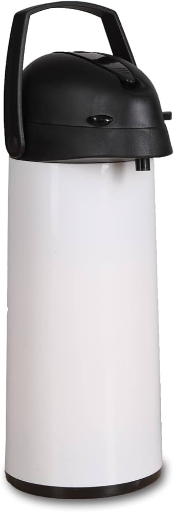 Emsa GmbH 515707 Flacon termos Ponza ISO 1, 9 l, oțel inoxidabil, 17 x 16,5 x 39 cm, oțel inoxidabil, alb