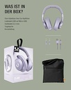 Căști supraear Bluetooth Fresh 'n Rebel Durată de redare de 35 de ore cu pernițe moi și microfon încorporat, pliabil, compatibil cu iOS și Android (Clam, Dreamy Lilac)