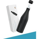 LICHTENWERK® 2X sticle de sticlă premium compatibile cu Sodastream Crystal 2.0 [33% MAI MULTĂ BULĂ] - Carafă elegantă din sticlă cu mai mult volum - Sticla de băut cu barbotare - Potrivit pentru dioxid de carbon - Se poate spăla în mașina de spălat vase