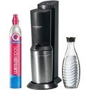 LICHTENWERK® 2X sticle de sticlă premium compatibile cu Sodastream Crystal 2.0 [33% MAI MULTĂ BULĂ] - Carafă elegantă din sticlă cu mai mult volum - Sticla de băut cu barbotare - Potrivit pentru dioxid de carbon - Se poate spăla în mașina de spălat vase
