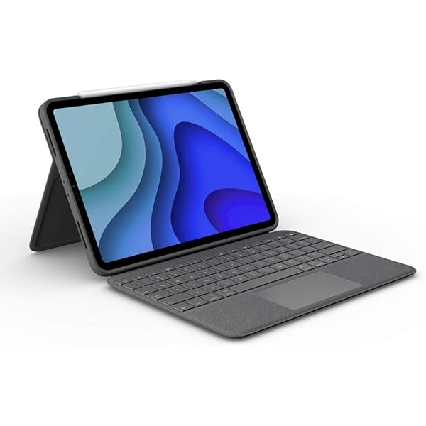 Tastatură husă Logitech Folio Touch pentru iPad, trackpad și conector inteligent pentru iPad Pro de 11 inchi (model: A1980, A2013, A1934, A1979, A2228, A2068, A2230, A2231) Aspect QWERTY italian grafit