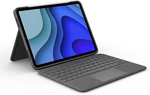 Tastatură husă Logitech Folio Touch pentru iPad, trackpad și conector inteligent pentru iPad Pro de 11 inchi (model: A1980, A2013, A1934, A1979, A2228, A2068, A2230, A2231) Aspect QWERTY italian grafit