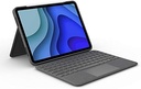 Tastatură husă Logitech Folio Touch pentru iPad, trackpad și conector inteligent pentru iPad Pro de 11 inchi (model: A1980, A2013, A1934, A1979, A2228, A2068, A2230, A2231) Aspect QWERTY italian grafit