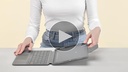 Tastatură husă Logitech Folio Touch pentru iPad, trackpad și conector inteligent pentru iPad Pro de 11 inchi (model: A1980, A2013, A1934, A1979, A2228, A2068, A2230, A2231) Aspect QWERTY italian grafit
