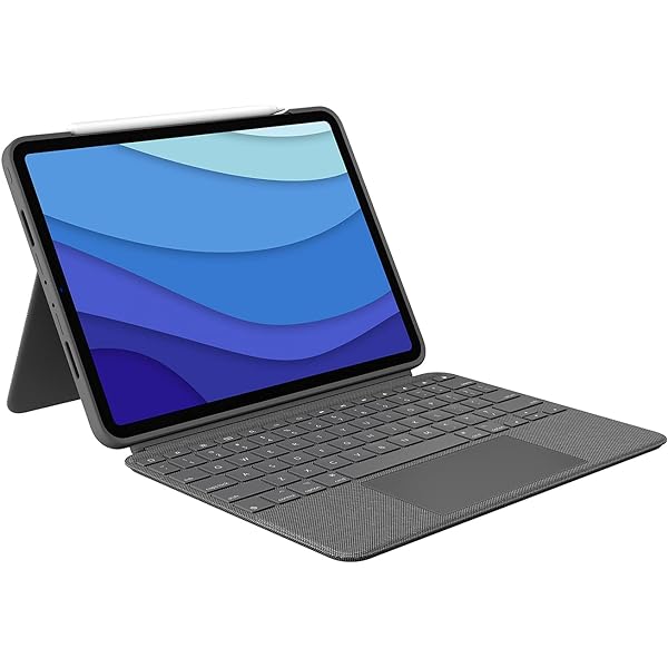 Tastatură husă Logitech Folio Touch pentru iPad, trackpad și conector inteligent pentru iPad Pro de 11 inchi (model: A1980, A2013, A1934, A1979, A2228, A2068, A2230, A2231) Aspect QWERTY italian grafit
