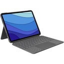 Tastatură husă Logitech Folio Touch pentru iPad, trackpad și conector inteligent pentru iPad Pro de 11 inchi (model: A1980, A2013, A1934, A1979, A2228, A2068, A2230, A2231) Aspect QWERTY italian grafit