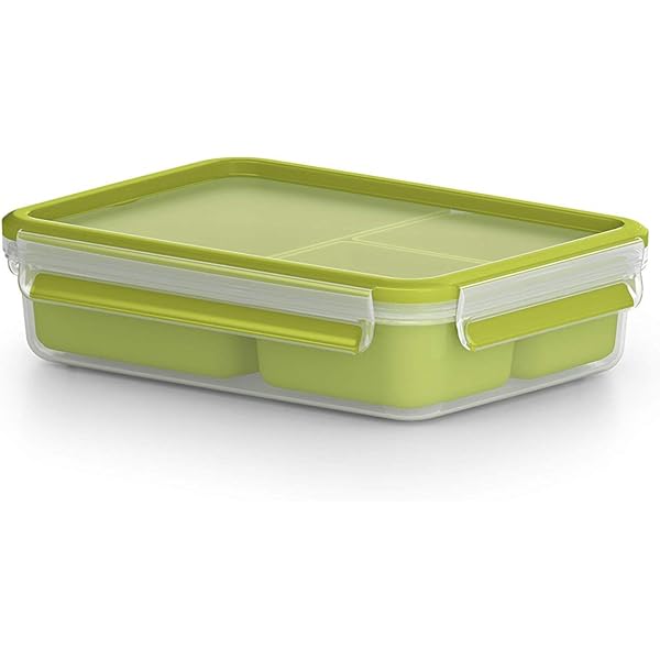 Mepal - Bento Lunchbox Take A Break Midi - Lunch Box cu Bento Box - Meal Prep Box pentru sandvișuri, gustări mici și resturi - Gustare și prânz - Cutie pentru alimente cu compartimente - 900 ml - Nordic Green