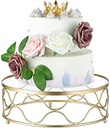 NUPTIO Suport acrilic pentru tort Suport pentru cupcake de nunta cu diametrul de 26 cm Desert transparent ceai de dupa-amiaza Ceai de ceai Tort Tava de dulciuri cu pandantiv de cristal pentru nunti Petrecere de aniversare Baby Shower
