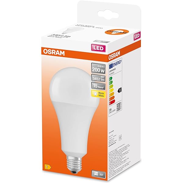 OSRAM LED Star Classic A200, lampă LED mată în formă de pară, bază E27, alb cald (2700K), 3452 lumeni, înlocuitor pentru becuri convenționale de 200W, pachet de 1