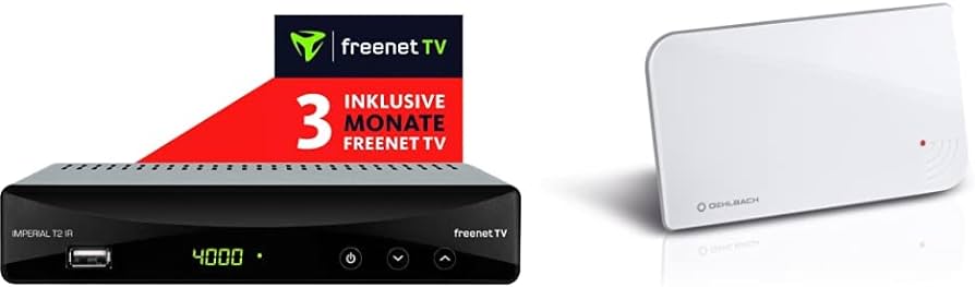 Antenă Oehlbach Scope Vision DVB-T2 HD - antenă digitală de interior - alimentare USB - amplificator activ DVB-T2 - antenă de interior, câștigător al testului - negru
