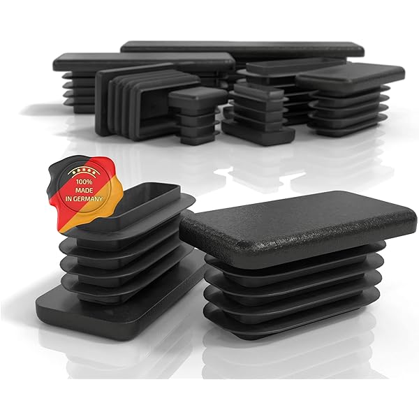 dopuri lamelare PD® 40x30 mm pentru țevi pătrate - capace dreptunghiulare din plastic PE - dopuri pentru țevi pentru acoperirea țevilor de oțel, țevilor din oțel inoxidabil, țevilor de aluminiu și profilelor de aluminiu - dopuri dreptunghiulare - 10 buc.