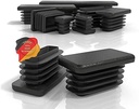 dopuri lamelare PD® 40x30 mm pentru țevi pătrate - capace dreptunghiulare din plastic PE - dopuri pentru țevi pentru acoperirea țevilor de oțel, țevilor din oțel inoxidabil, țevilor de aluminiu și profilelor de aluminiu - dopuri dreptunghiulare - 10 buc.