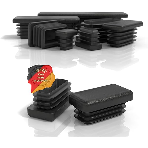 dopuri lamelare PD® 40x30 mm pentru țevi pătrate - capace dreptunghiulare din plastic PE - dopuri pentru țevi pentru acoperirea țevilor de oțel, țevilor din oțel inoxidabil, țevilor de aluminiu și profilelor de aluminiu - dopuri dreptunghiulare - 10 buc.